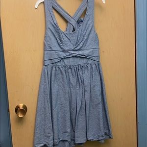 Denim dress with crossed back
